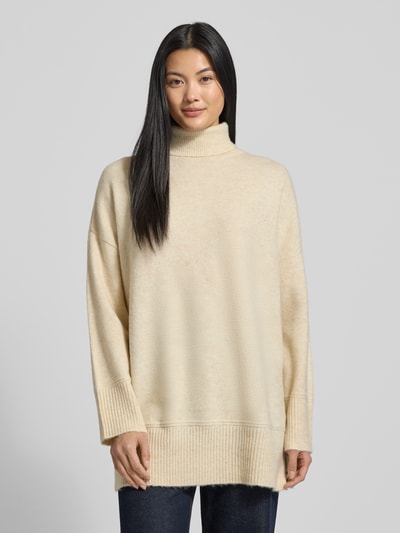 VERO MODA Relaxed Fit Rollkragenpullover mit Woll-Anteil Modell 'AQUARIUS' Ecru 4