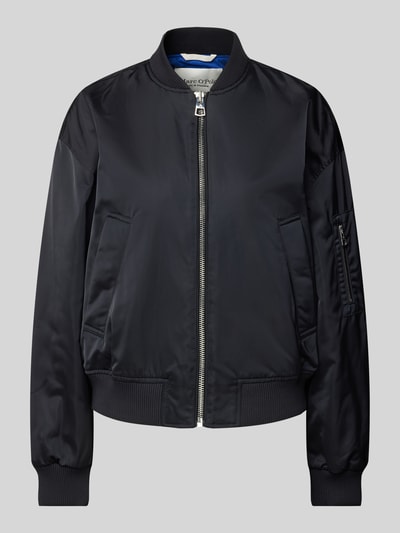 Marc O'Polo Regular Fit Blouson im Aviator-Stil aus glänzendem Twill Marine 2