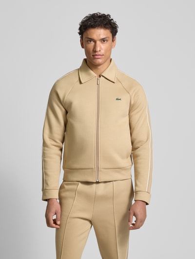 Lacoste Sweatjacke mit Logo-Badge Beige 4