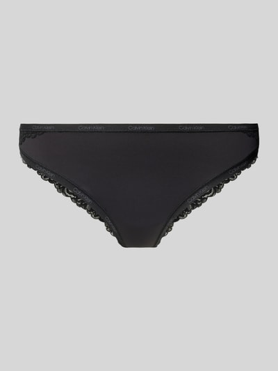 Calvin Klein Underwear String met labelprints Zwart - 1