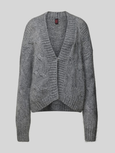 Stefanel Cardigan met ribboorden Donkergrijs - 2