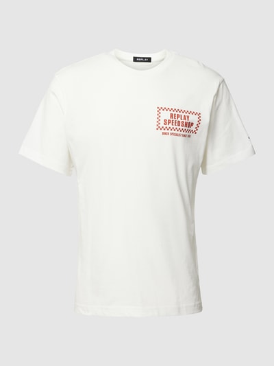 Replay T-shirt met labelprint Wit - 2