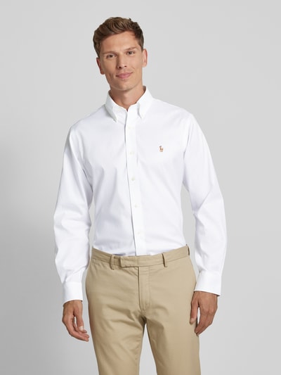 Polo Ralph Lauren Regular Fit Business-Hemd mit Button-Down-Kragen Weiss 4