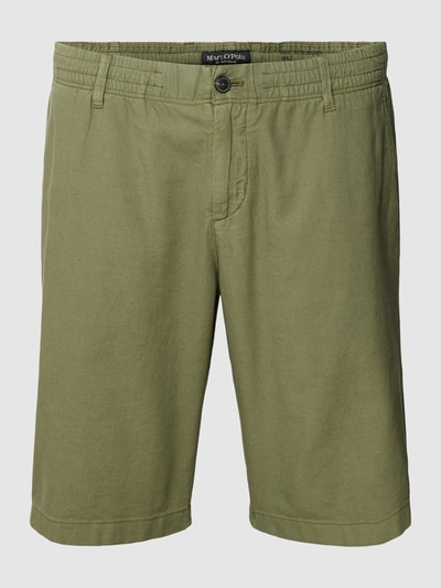 MARC O’POLO PLUS PLUS SIZE Bermudas aus Baumwoll-Leinen-Mix Modell 'Salo' Oliv 2