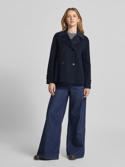 Weekend Max Mara Płaszcz wełniany o kroju loose fit z mieszanki żywej wełny model „FANTINO” Granatowy 1