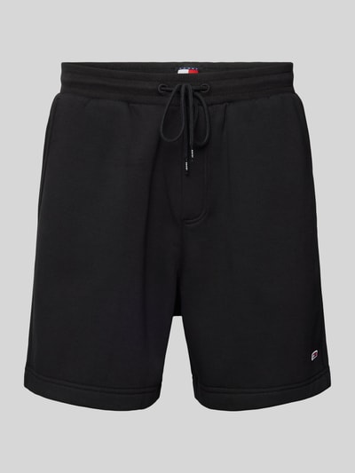 Tommy Jeans Regular fit sweatshorts met logopatch, model 'BEACH' Zwart - 2
