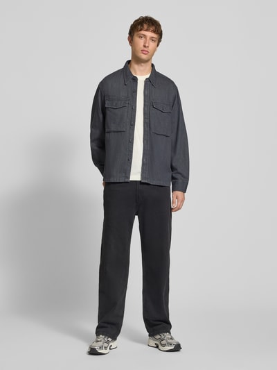 Levi's® relaxed fit jeanshemd van puur katoen Donkergrijs - 1