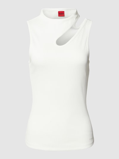 HUGO Top met cut-out, model 'Draca' Offwhite - 2