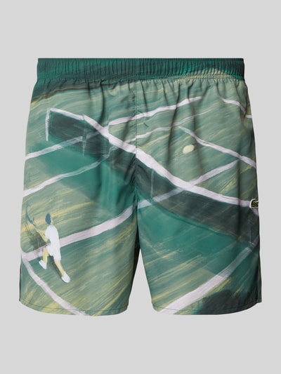Lacoste Regular fit korte broek met labelbadge Groen - 2