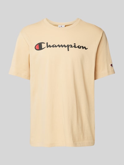Champion T-shirt met labelprint Beige - 2