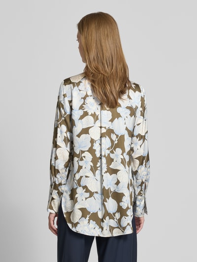 s.Oliver BLACK LABEL Bluzka koszulowa o kroju regular fit z czystej wiskozy Oliwkowy 5