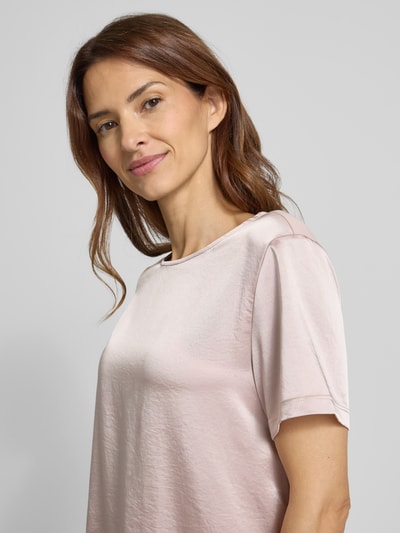 Weekend Max Mara Regular fit T-shirt van satijn en jersey, model 'GILBERT' Lichtroze - 3