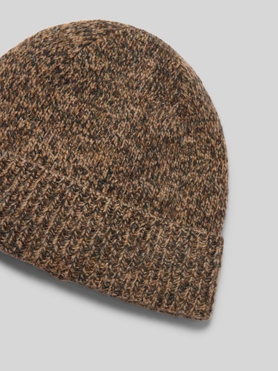 Christian Berg Woman Wollmütze in Strick-Optik Mittelbraun 2