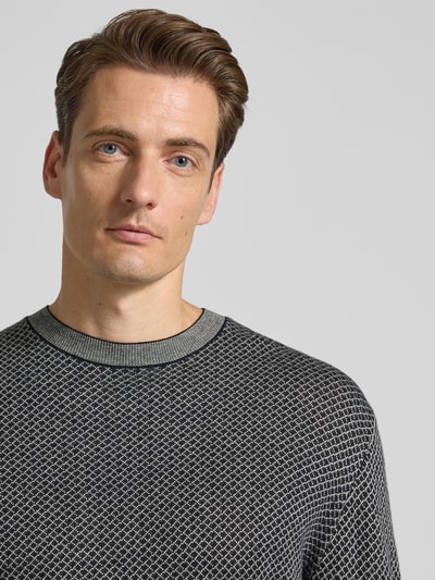 ARMANI EXCHANGE Gebreide pullover met zijde Donkerblauw - 3