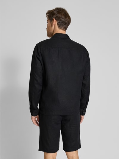 Marc O'Polo Regular Fit Overshirt aus reinem Leinen Black 5