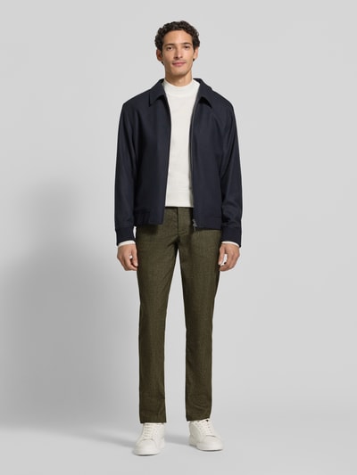 Tommy Hilfiger Slim Fit Gerade Hose aus Baumwoll-Mix mit Viskose-Anteil Modell 'DENTON' Oliv 1