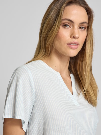 Vila Regular fit blouseshirt met tuniekkraag, model 'RUMANA' Lichtblauw - 3