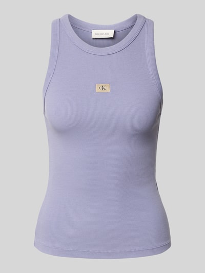 Calvin Klein Jeans Tanktop mit Label-Detail Flieder 2