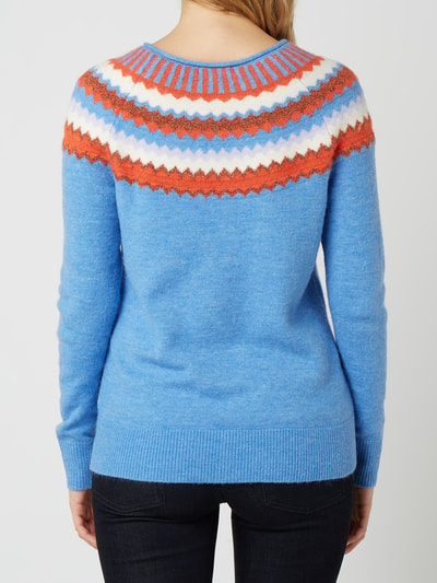 Christian Berg Woman Pullover met Noors dessin Blauw - 5