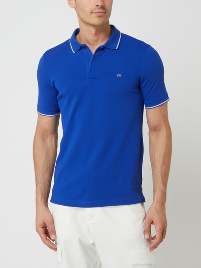 CK Calvin Klein Slim Fit Poloshirt aus Piqué Royal 4