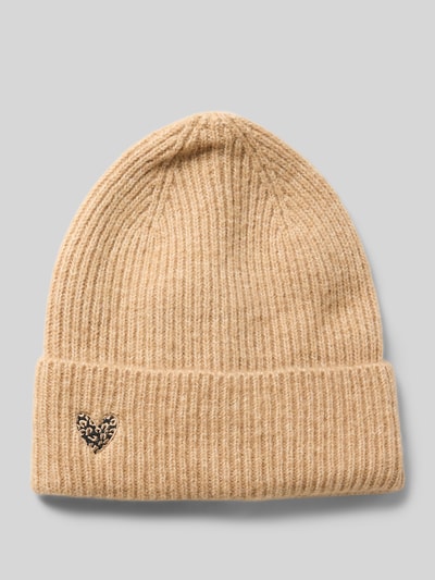Pieces Czapka z dodatkiem wełny w rozmiarze uniwersalnym model ‘NIVA’ Beżowy melanż 1