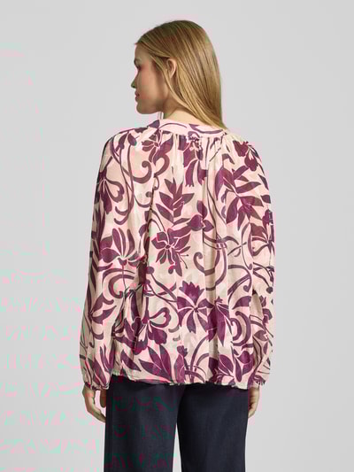 ZABAIONE Regular Fit Bluse mit V-Ausschnitt Fuchsia 5