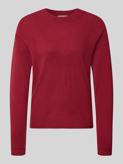Christian Berg Woman Strickpullover mit überschnittenen Schultern Dunkelrot 1