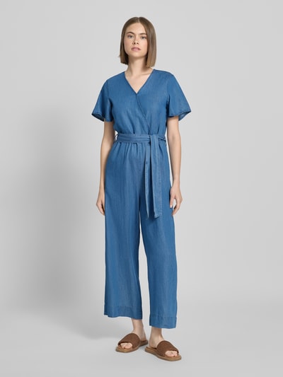Only Kombinezon o kroju relaxed fit z mieszanki bawełny i lyocellu model ‘BEA HANNA’ Jeansowy niebieski 4
