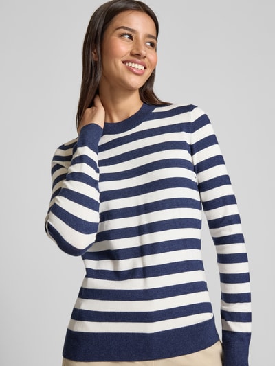 Christian Berg Woman Gebreide pullover met ronde hals Donkerblauw - 3