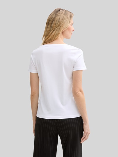 Tom Tailor Regular Fit T-Shirt mit Label-Schriftzug Weiss 5