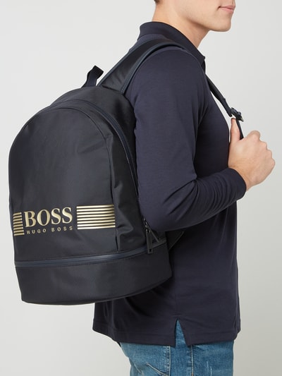 BOSS Rugzak met gevoerd laptopvak, model 'Pixel' Donkerblauw - 1