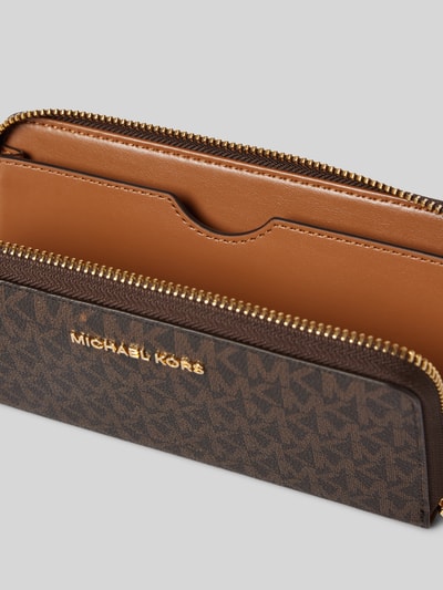 MICHAEL Michael Kors Portemonnaie mit Label-Applikation Modell 'JET SET' Mittelbraun 3