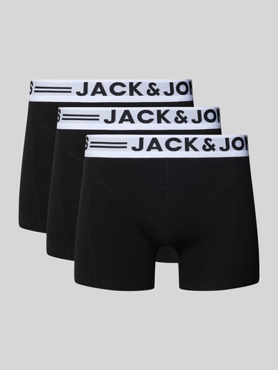 Jack & Jones Boxershort met elastische band met logo in een set van 3 stuks Zwart - 1