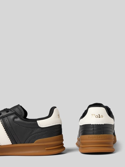 Polo Ralph Lauren Sneakers van leer met vetersluiting Zwart - 2