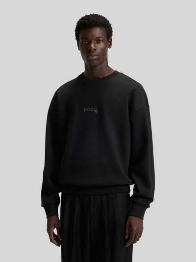 HUGO Oversized Sweatshirt aus Baumwoll-Mix Modell 'DADSINO' Black 4