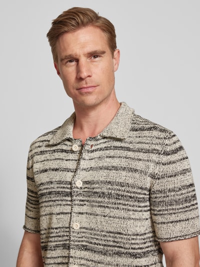 Marc O'Polo Kurtka o kroju regular fit z dzianiny z mieszanki bawełny z kołnierzykiem Czarny 3
