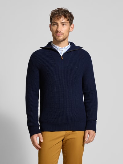 Polo Ralph Lauren Gebreide pullover met schipperskraag en labelstitching Marineblauw - 4