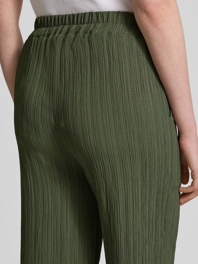 ZABAIONE Wide Leg Stoffhose mit Strukturmuster Modell 'Jo44laa' Khaki 3