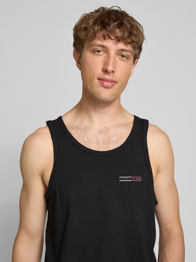 Tommy Jeans Slim Fit Tank Top aus reiner Baumwolle Black 3