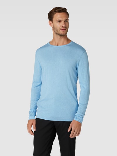 SELECTED HOMME Strickpullover in melierter Optik Modell 'Rome' Hellblau 4