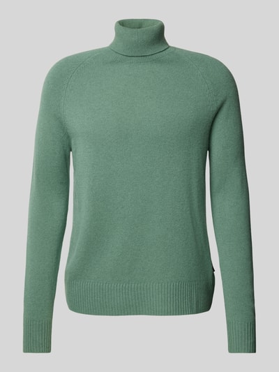 CK Calvin Klein Gebreide pullover van wol met labeldetail Flessengroen gemêleerd - 1