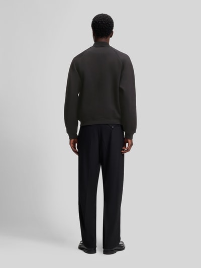 HUGO Oversize Fit Sweatjacke aus Baumwoll-Mix Modell 'Dabins' Black 5