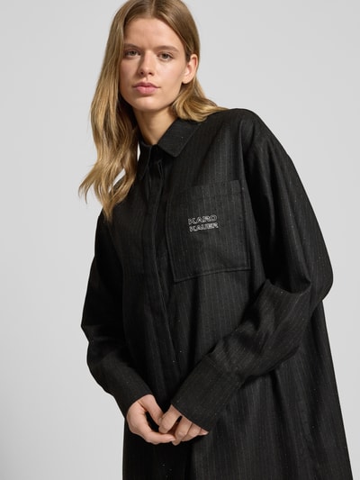 Karo Kauer Minikleid mit Hemdblusenkragen Black 3