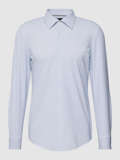 BOSS Slim Fit Zakelijk overhemd met all-over motief Marineblauw - 2