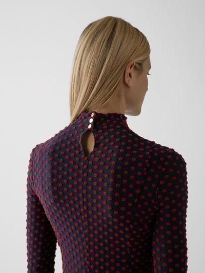 Paco Rabanne Maxikleid mit Polka Dots Dunkelblau 3