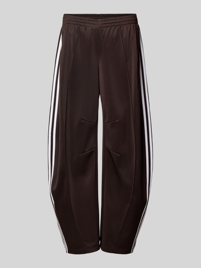 adidas Originals Spodnie dresowe z paskami w kontrastowym kolorze Ciemnobrązowy 1