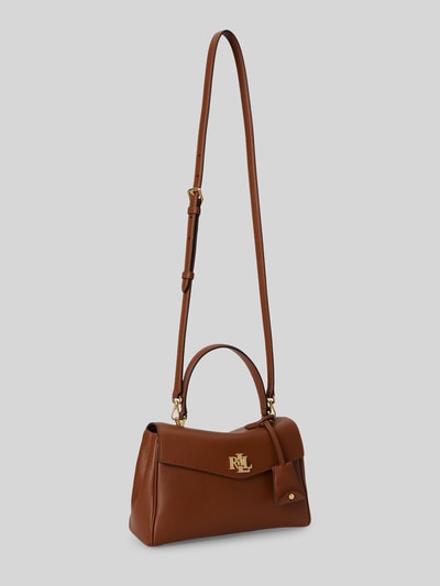 Lauren Ralph Lauren Handtas met echt leer met afneembare schouderband Cognac - 3