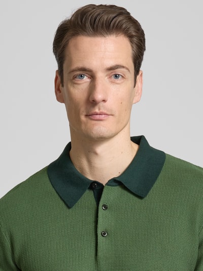 Scotch & Soda Regular Fit Poloshirt mit Strukturmuster Gruen 3