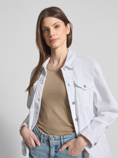 Vila Jeansjacke mit Brusttaschen Modell 'MEY' Weiss 3