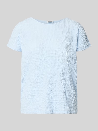 Produktfoto, Relaxed Fit T-Shirt mit Strukturmuster von s.Oliver RED LABEL, Optik: Unifarben, Strukturiert, Passform: Relaxed-Fit, Rundhals, Ärmelform: Kurzarm, Materialverarbeitung: Crinkle